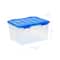 IRIS® WeatherPro™ 44qt. Clear Heavy Duty Plastic Storage Bin with Blue Lid